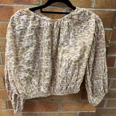  Womens  Girl and the Sun Size M Cropped Top Animal print 