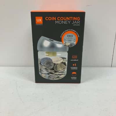 Coin Counting Money Jar 