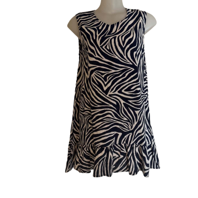 Mister Zimi  Navy and White Swirl Dress.     Size 12 