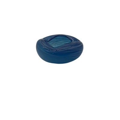 Blue Glass Trinket Dish