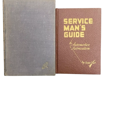 Automobiles - Vintage Books x 2: Service Man's Guide to Automotive Lubrication, 1949 & The Racing Car, Development & Design, 1956