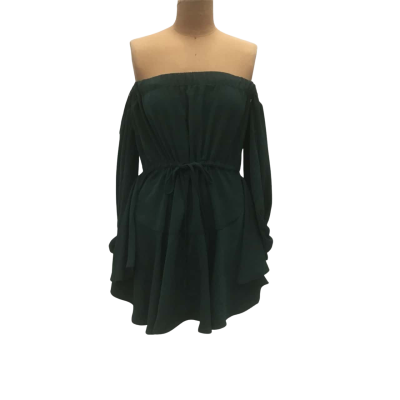 Shona Joy Off The Shoulder Mini Dress Size 10 Green