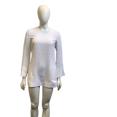 Victoria Victoria Beckham Womens  Size 6 Long Sleeve Mini Dress White