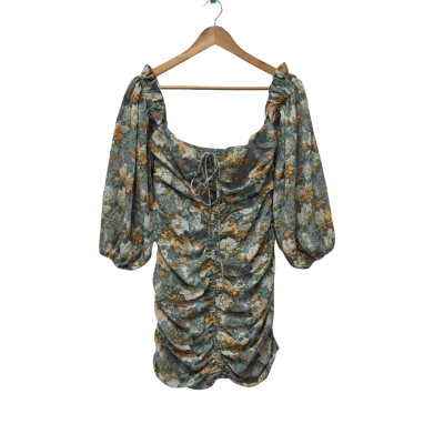 HELLO MOLLY Womens  Size 12 Floral Dress / Long Sleeve Dress / Mini Dress Multicoloured 