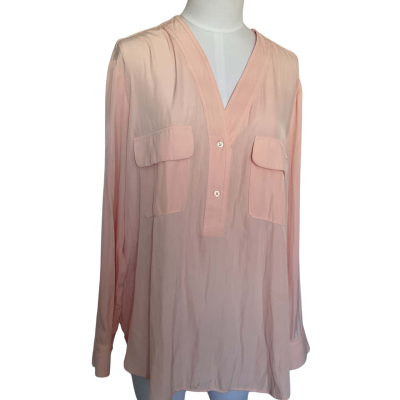 Mela Purdie Womens  Size 14 / L Long Sleeve Shirt Coral pink