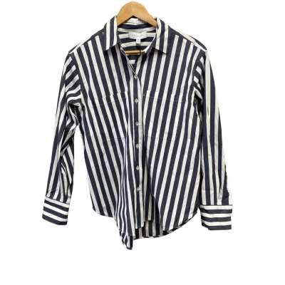 Witchery Womens  Size 6 Long Sleeve Shirt Sailor Striped RRP 119.95