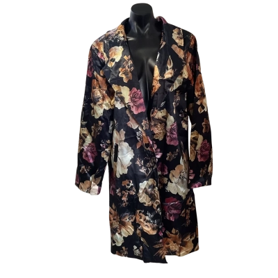  Womens  Size XXXL Open Jacket Black  / Floral 