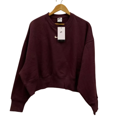 Nike Women's Cotton Sweatshirt Size XS Maroon BNWT