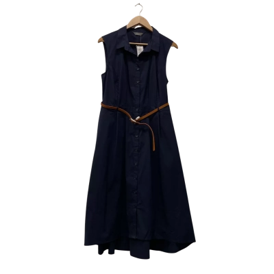 Jacqui-E Womens  Size 16 Midi Dress Navy Blue 