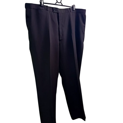 Robert Huntley Lowes Mens Dress Pants Black  / Pinstriped 