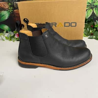 Mens Colorado Ritter Black Tumble Leather Boots Size Eu 44