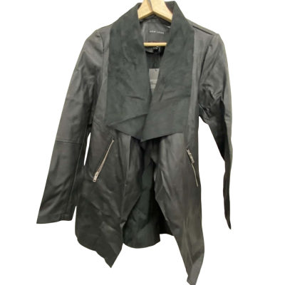 New Look Womens Size 8 Short Trench Coat Grey 