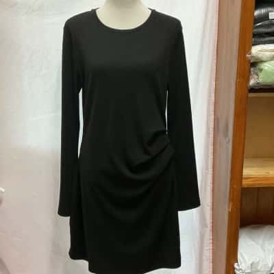 Forever New Womens  Size 16 Casual Dress / Long Sleeve Dress Black  