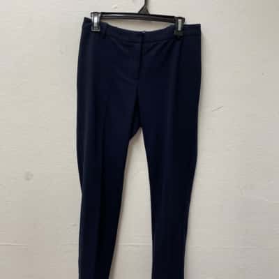 Veronika Maine Womens  Size 8 High Waisted Pants Navy Blue 