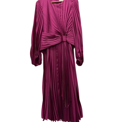 Acler Womens  Size 12 Cocktail Dress / Formal Dress / Long Sleeve Dress / Pleated Dress Pink  