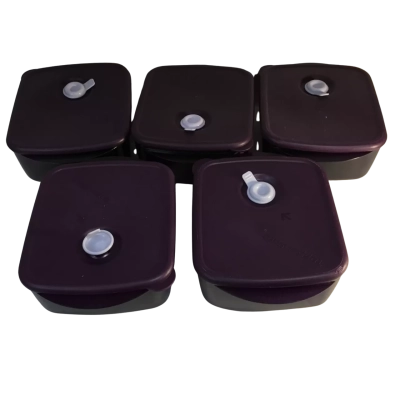 Tupperware Vent N Seal Purple Containers 1l x 5