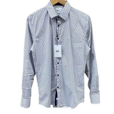 Yd. Navy/White Patterned Slim-Fit Shirt Size S