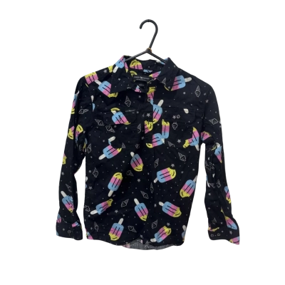  Kids Ringers Western Black Ice Cream Shirt Size 12 