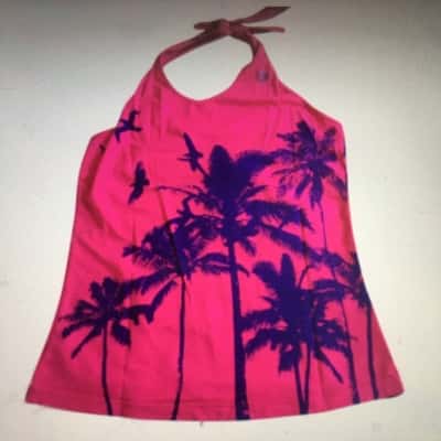 BNWT Adidas Womens Pink Halter Top  Palm Tree Size XL HTH