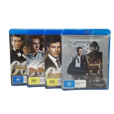 007 Bundle 4 Blu-Ray Movies (Casino Royale, Live and Let Die, Dr. No, The World is Not Enough)