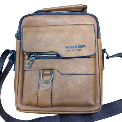 WEIXIER Mens Vintage PU Leather Crossbody/Messenger Bag - NEW without Tags