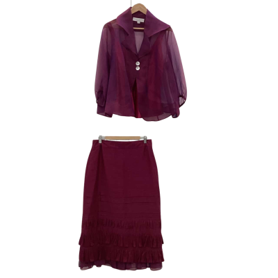 Chercher La Femme Womens  Size M Maroon Matching Set 