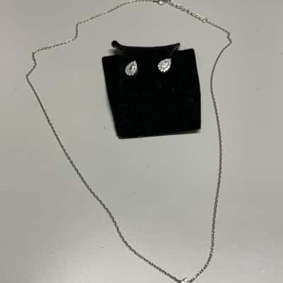  Women's matching  Earrings / Necklace Sterling Silver 