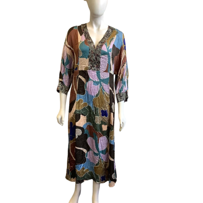 BNWT Odd Molly Women's Brand Size 2 Amalia Dress Multicoloured 