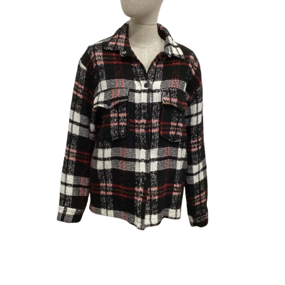 Desigual Shirt Style Jacket  Size S Black  / Red / White 