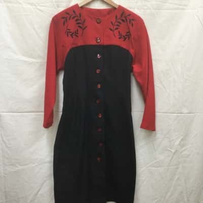 Gabrielle Conti Womens  Size 12 Black/Red Vintage Dress