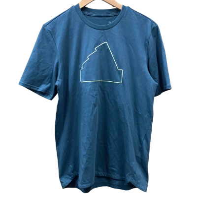 Adidas Teal Logo Outline T-Shirt Size S 