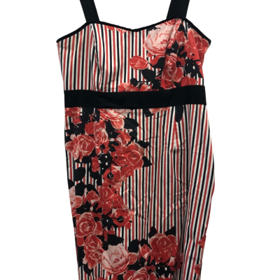 City Chic Womens  Size M Mini Dress Black  / Red / White 