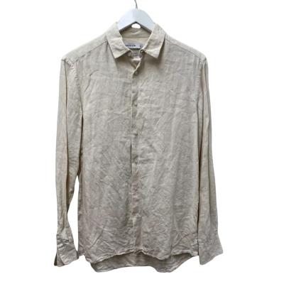 Preview Womens  Size S Button Up Top Beige / Off White - 100% Linen