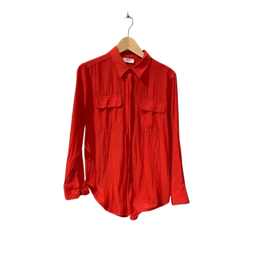 Mela Purdie Womens  Size 8 Long Sleeve Shirt Orange 