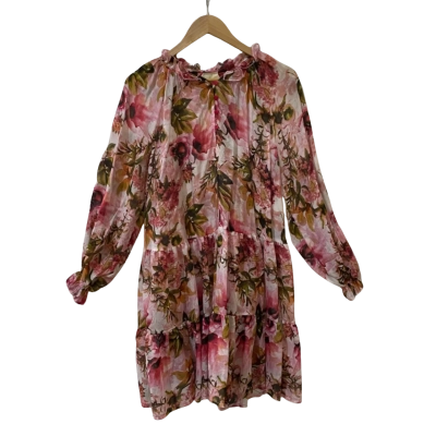 Boho Bird Womens  Size 10 Floral Dress Multicoloured / Pink  