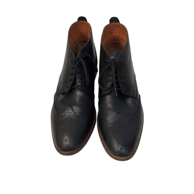 Mens Hell for Leather Size 9 Black/ Brown Boots 