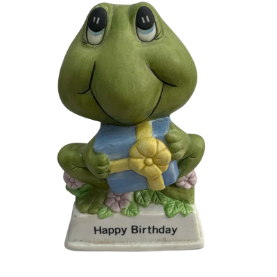 RUSS BERRIE VINTAGE BIRTHDAY CERAMIC ORNAMENTS