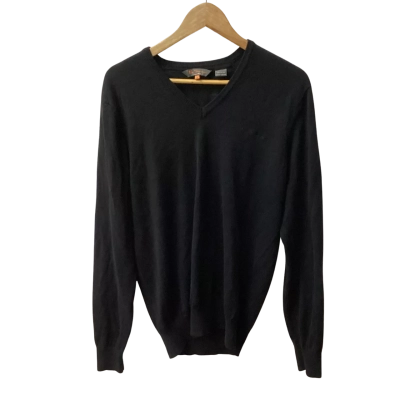 Ben Sherman Mens  Size M V-Neck Jumper Black  C