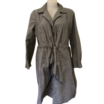 THE ARK.   Lightweight Grey Trench Coat.    Size L 