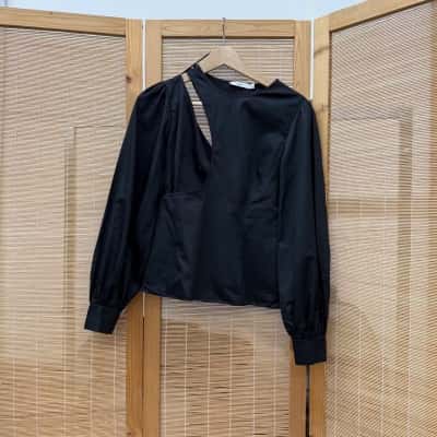 Safiyaa Womens  Size 10 Party Top Black  