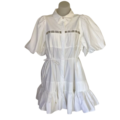 Sheike.   Ma Cherie Mini Dress.  White.  Size 14 