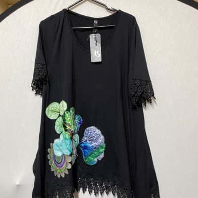 Taking Shape Womens  Size 16 Black  / Green  Shirt 