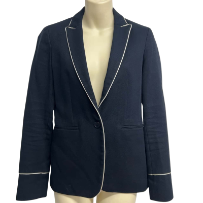 Massimo Dutti Womens Size 36 Navy Blue Blazer