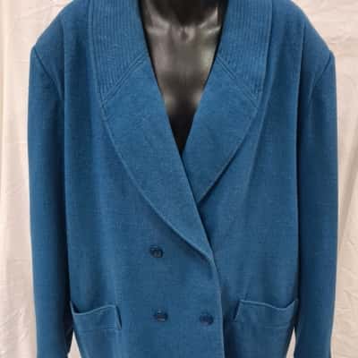 Vintage Womens Coat by Virgo Model of Melbourne. Size 20 Teal Green