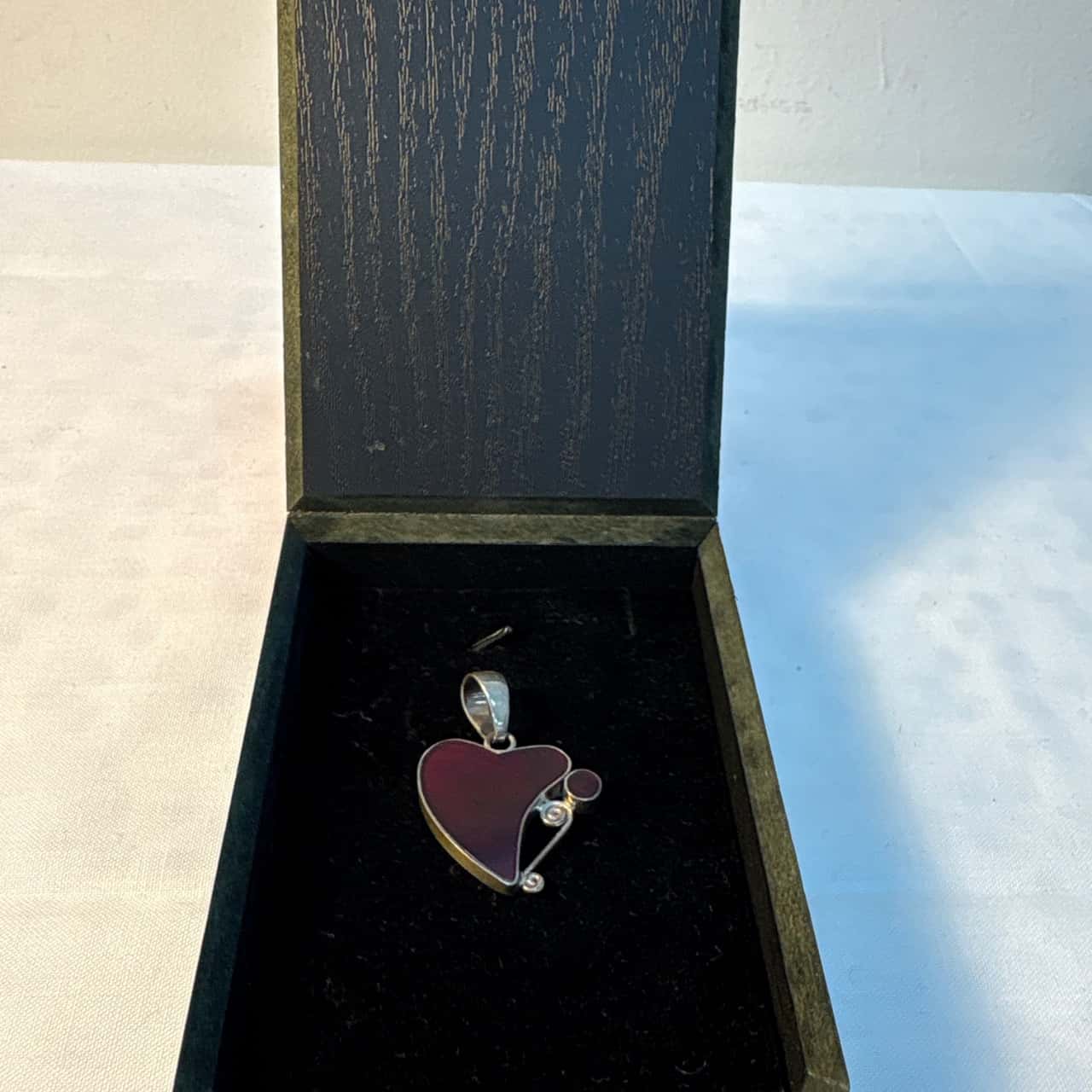 Deep Red Love Heart Pendant (s)