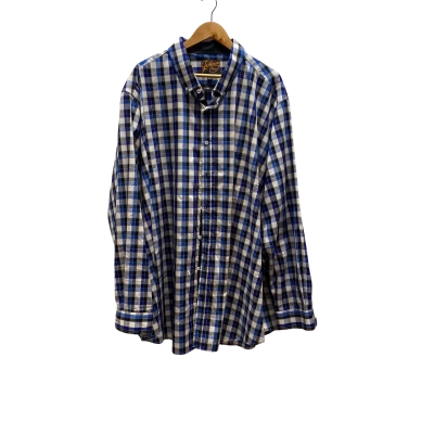 Johnny Bigg Mens Blue Check Shirt Size 9XL
