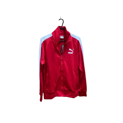Puma Mens  Size M Front Zipper Red / White 