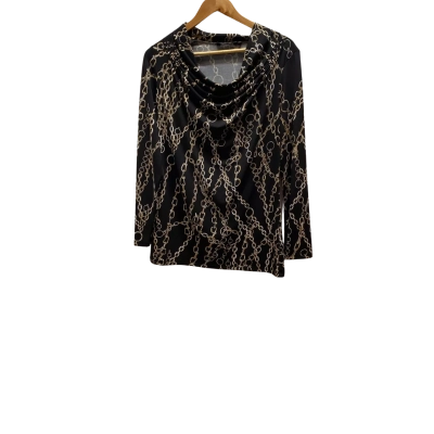 Marco Polo Womens  Size L Black Pattern Top