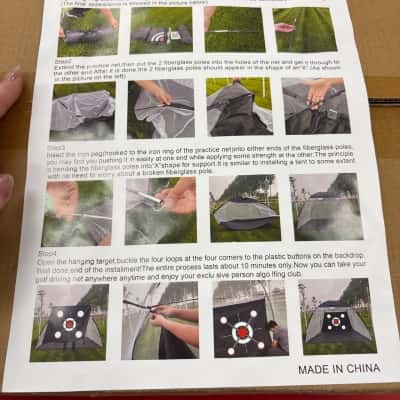  X1 New - Golf Practice Net includes 5 balls and a gold towel - still in box 