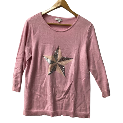 W.Lane Womens  Size S Long Sleeve Top Pink  (d)
